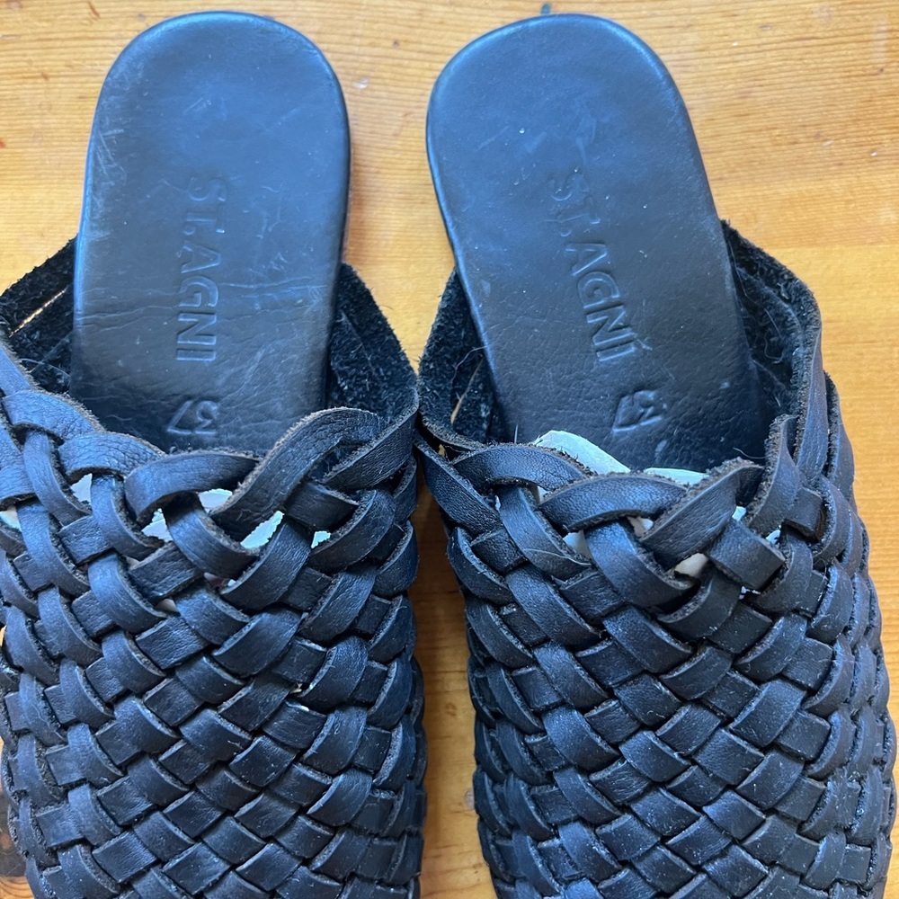 St. Agni Bunto Woven Loafer Mule Slides - Picture 5 of 8